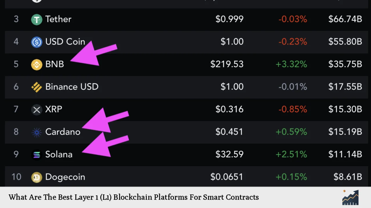 What Are The Best Layer 1 (L1) Blockchain Platforms For Smart Contracts