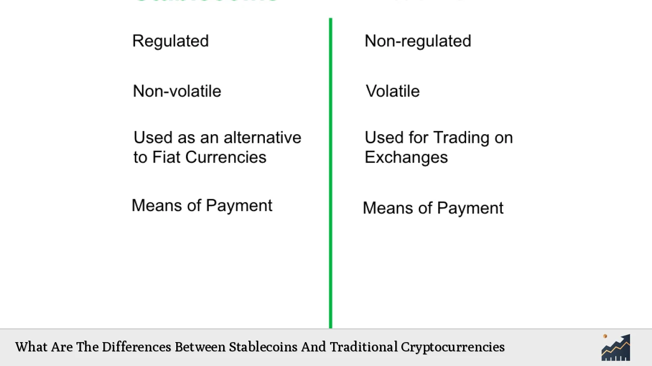 What Are The Differences Between Stablecoins And Traditional Cryptocurrencies