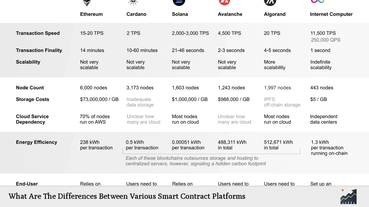 What Are The Differences Between Various Smart Contract Platforms