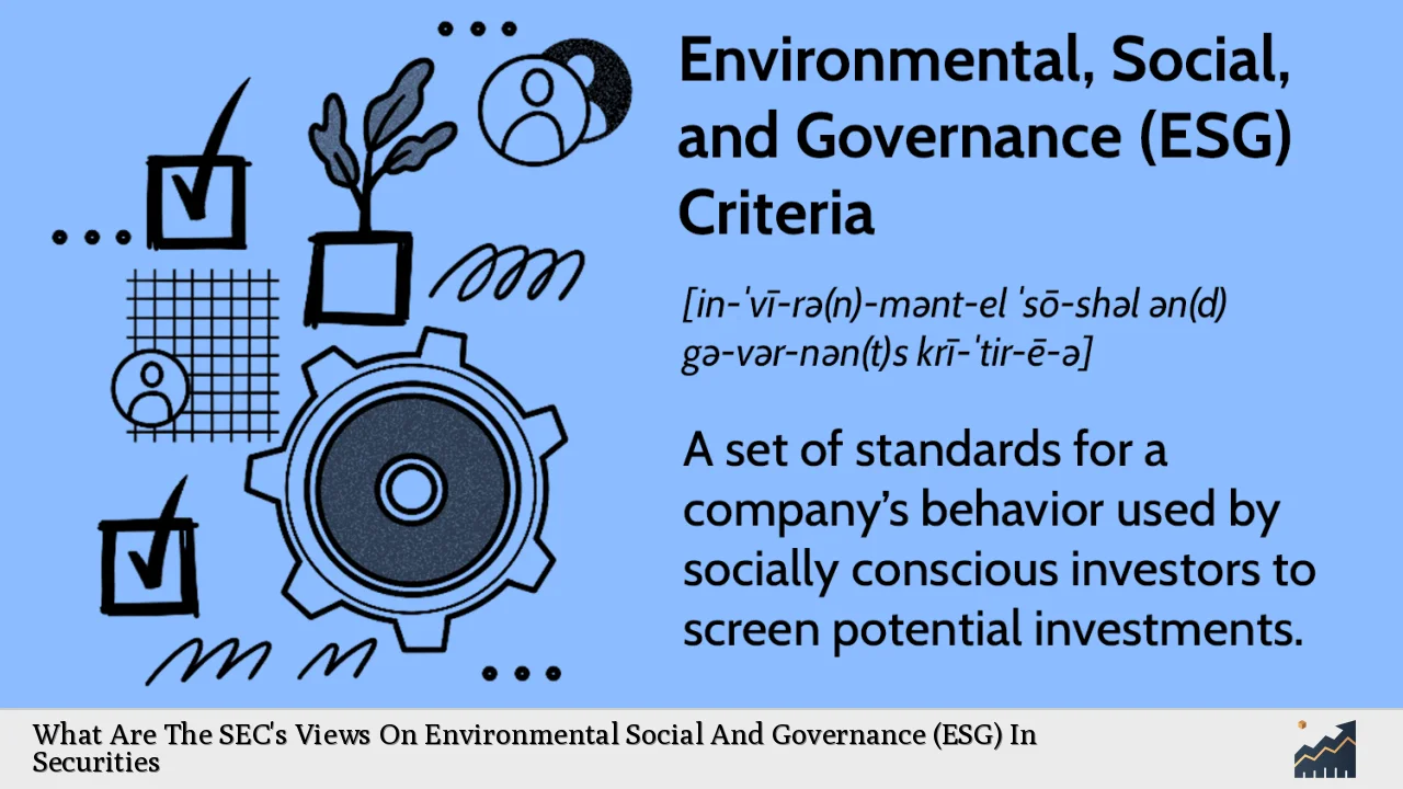 What Are The SEC's Views On Environmental Social And Governance (ESG) In Securities