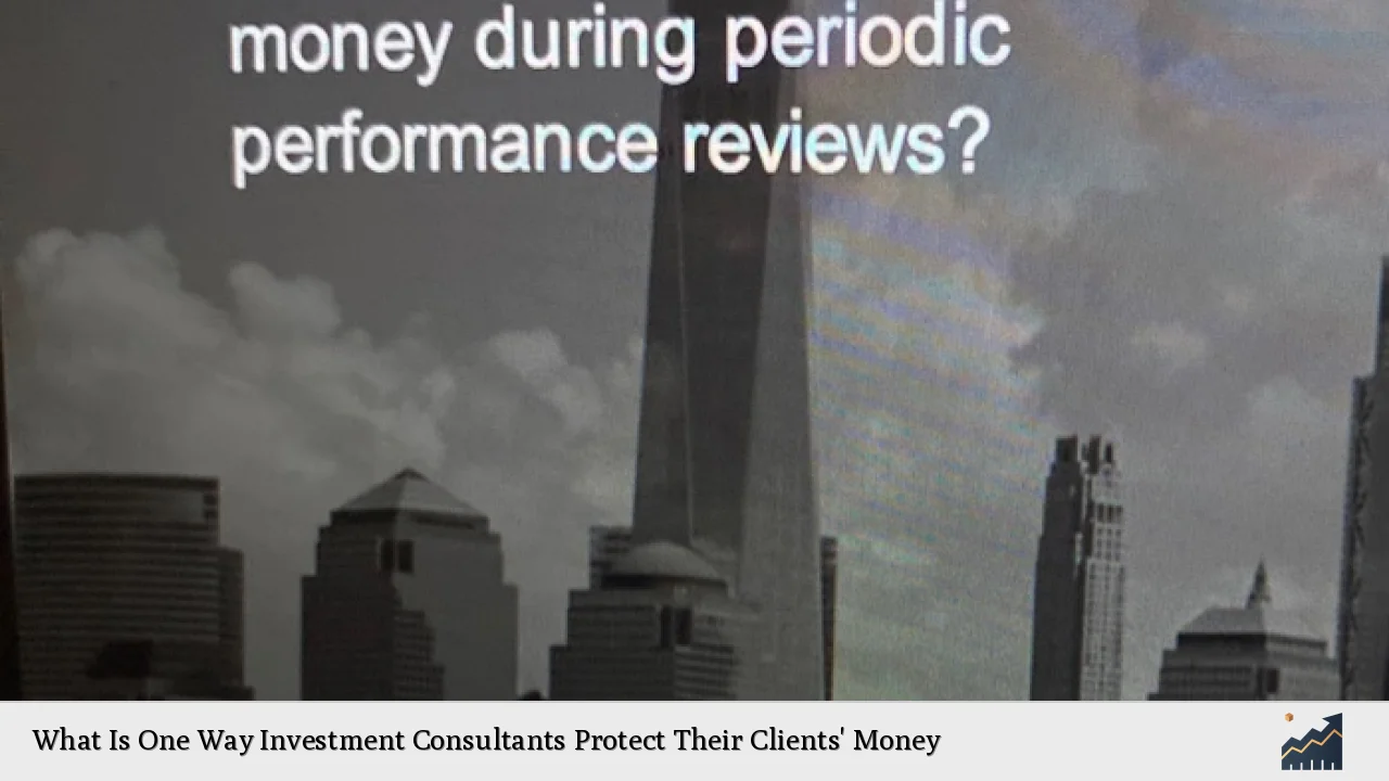 What Is One Way Investment Consultants Protect Their Clients' Money