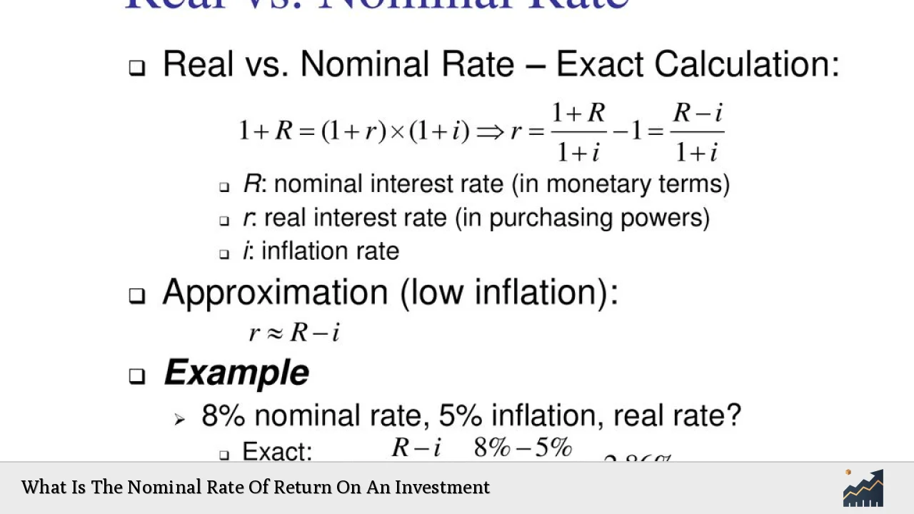 What Is The Nominal Rate Of Return On An Investment