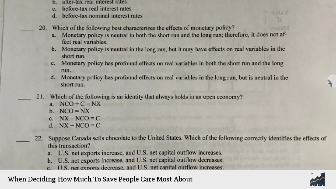 When Deciding How Much To Save People Care Most About