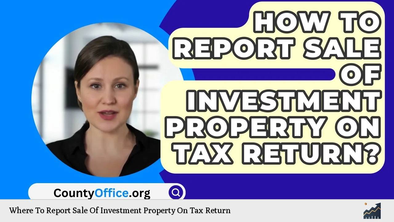 Where To Report Sale Of Investment Property On Tax Return