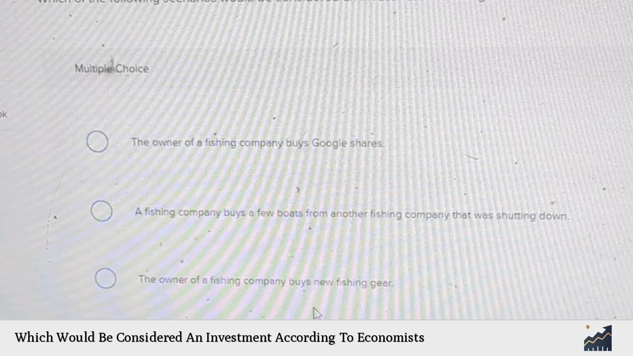 Which Would Be Considered An Investment According To Economists