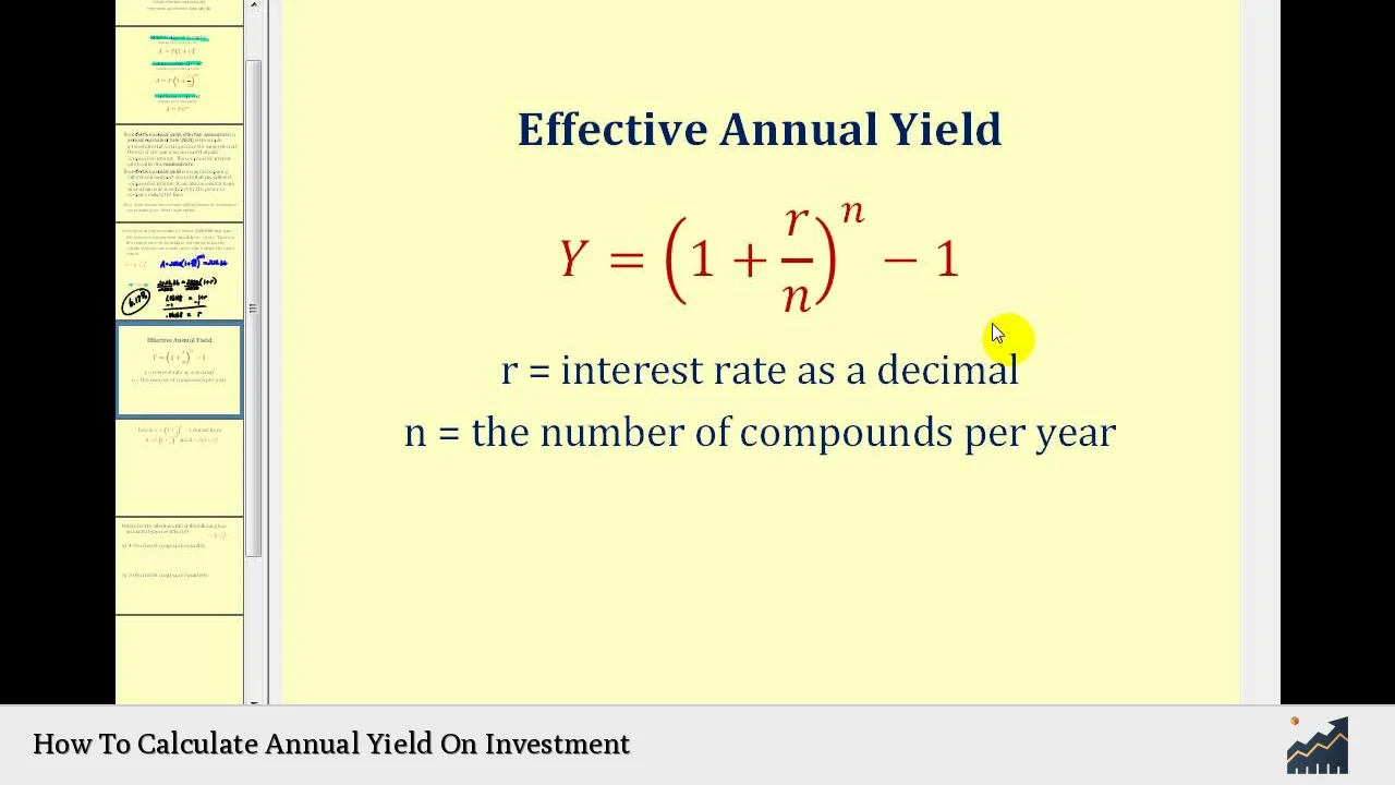 How To Calculate Annual Yield On Investment