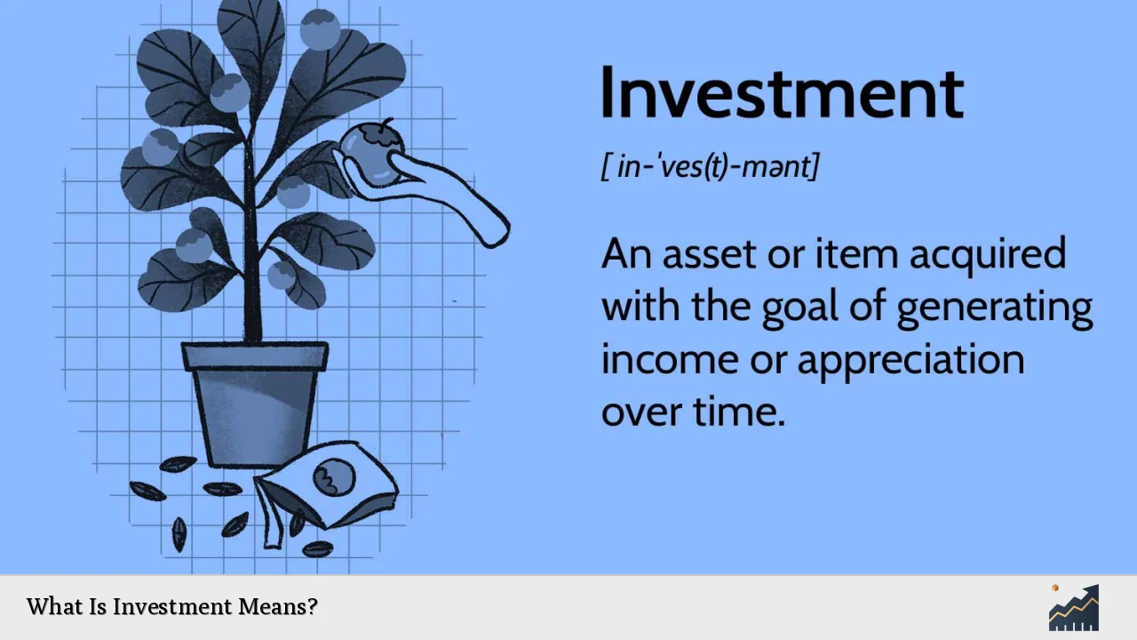 What Is Investment Means?