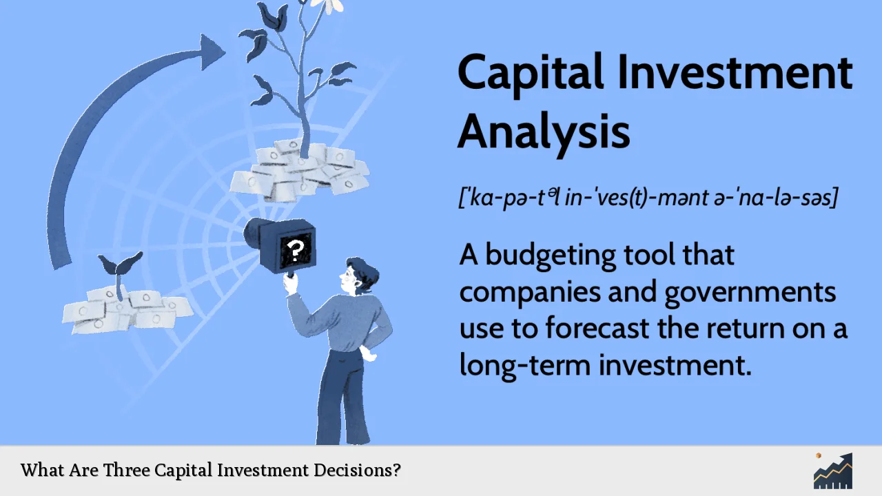 What Are Three Capital Investment Decisions?