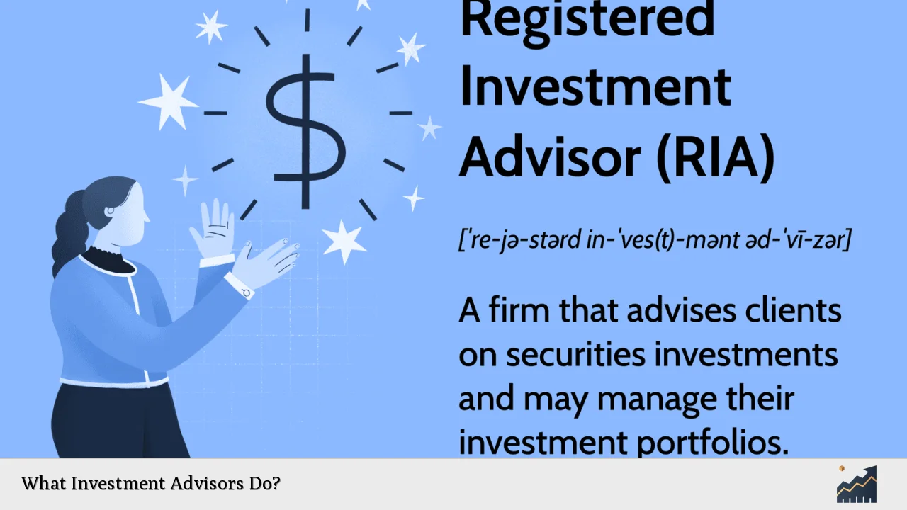 What Investment Advisors Do?